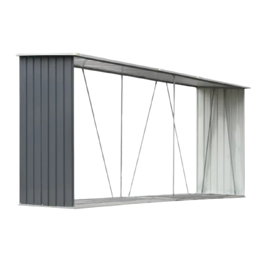 Metal Storage Shelter for Outdoor Use - Galvanized Steel - 200 x 60 x 100