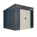 Metal Garden Shed for Outdoor Storage - Galvanized Steel - 150 x 100 x 120