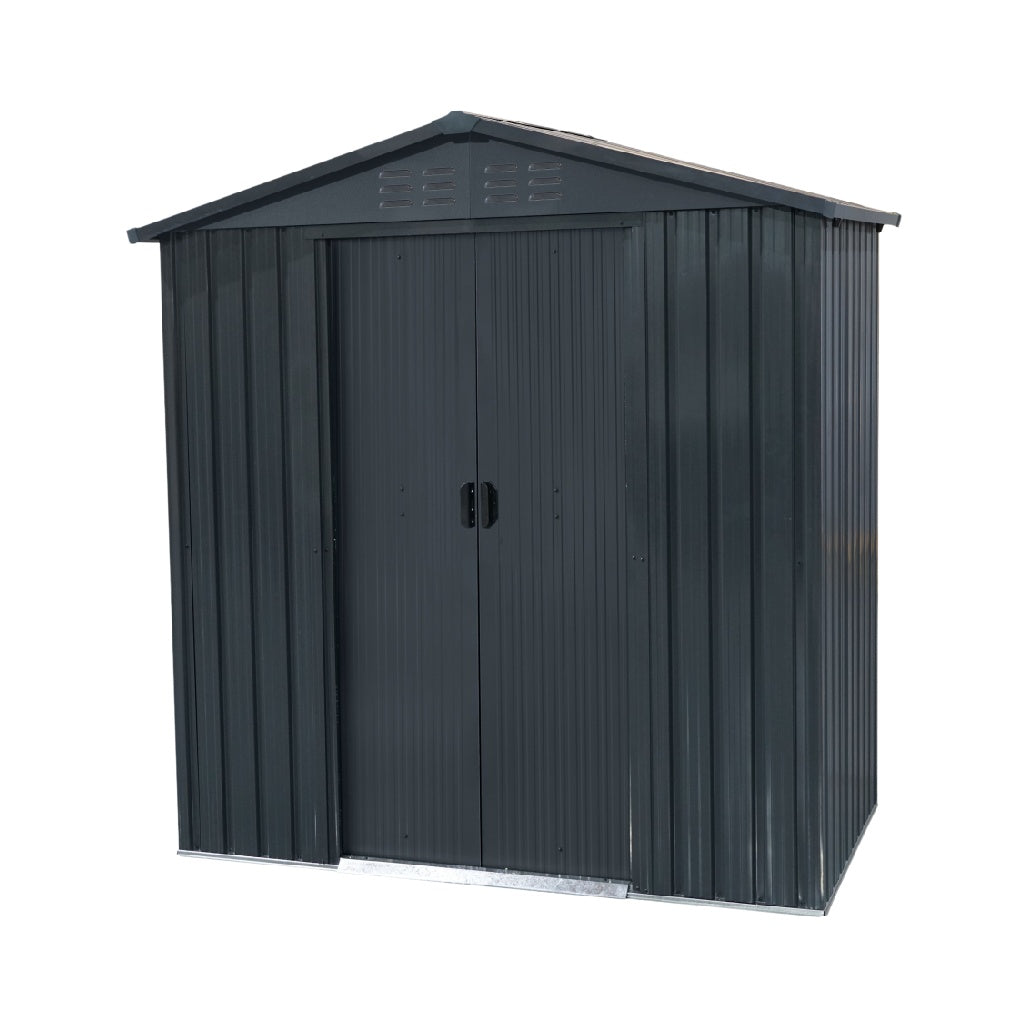 Metal Garden Shed for Outdoor Storage - Galvanized Steel - 180 x 120 x 180