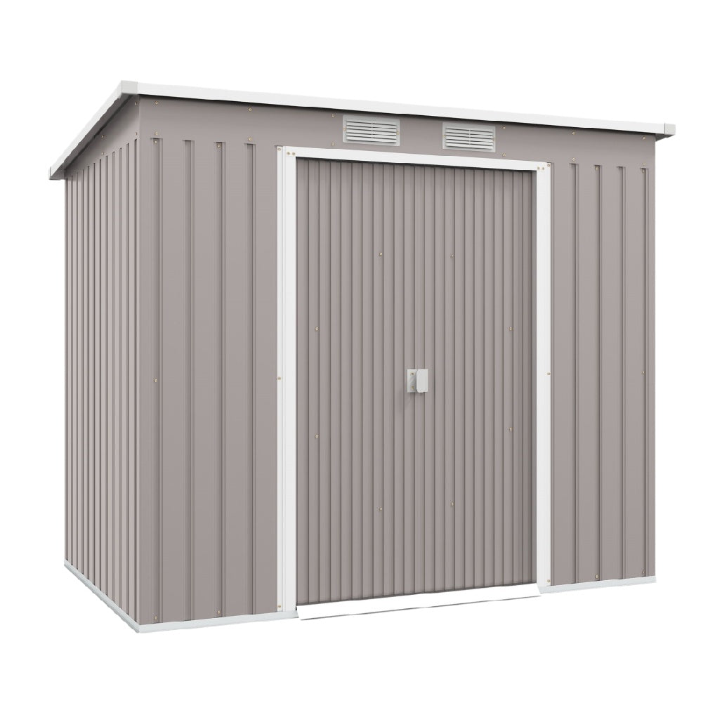 Metal Storage Shed for Outdoor Use - Galvanized Steel - 200 x 120 x 180