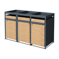 Storage Cabinet for Living Room with Sliding Doors in Metal and Wood - 120 x 40 x 85